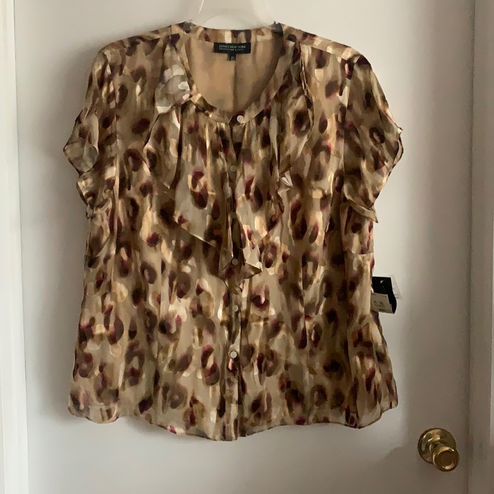 NEW Jones New York print blouse